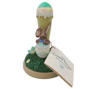 Easter Egg & Bunny Brown Bag Cookie Stamp 1995 Hill Design w Tag Recipe Book